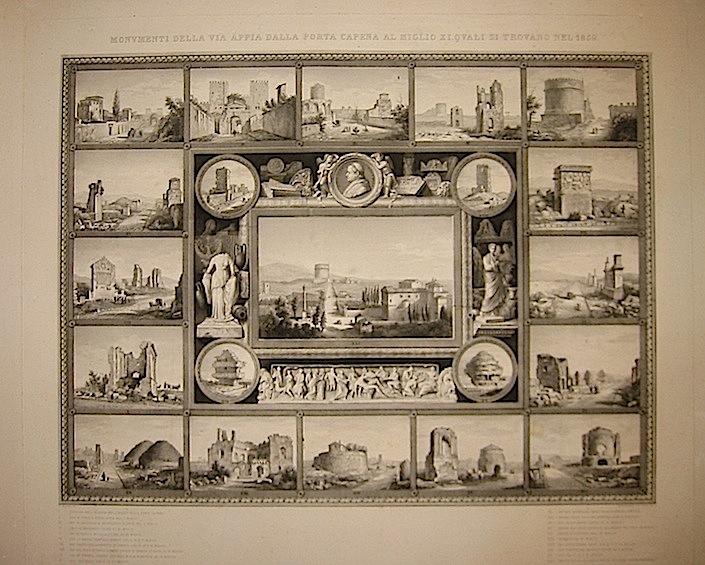 Cacchiatelli Paolo - Cleter Gregorio Monumenti della Via Appia dalla Porta Capena al Miglio XI. quali si trovano nel 1859 (e) Monumenti della Via Appia dalla Porta Capena al Miglio XI. restaurati s.d. (tra il 1859 e il 1873) Roma